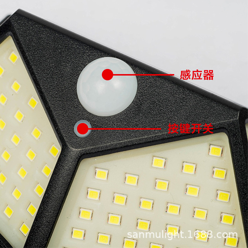 New cross-border solar wall lamp, household garden lamp, 100led automatic switch, outdoor light sensor wall lamp Application Scenario