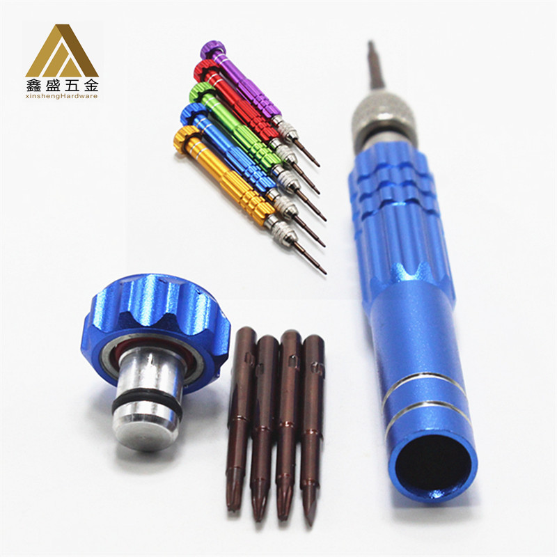 Precision m aluminum alloy five-in-one screwdriver, mobile phone repair and disassembly glasses, 1.2-5-in-one screwdriver, Allen wrench Item Picture