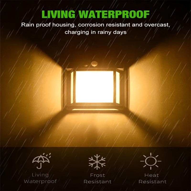 2/4PCS Motion Sensor Garden Light, Solar WAll Lights, Porch details Picture