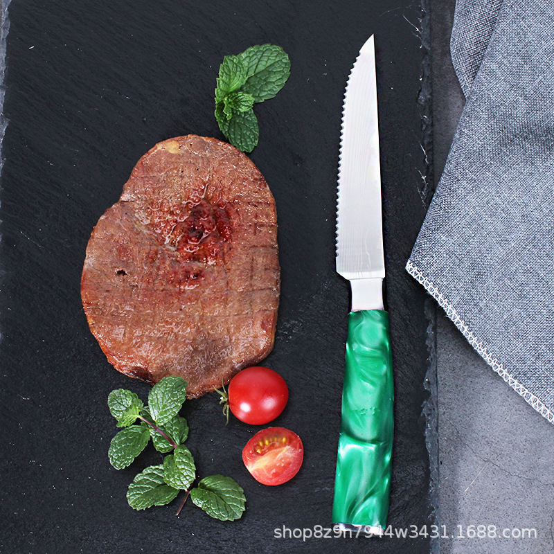 Cross-border German stainless steel Western-style household steak knife, serrated steak knife, hotel knife, kitchen fruit knife, small knife details Picture