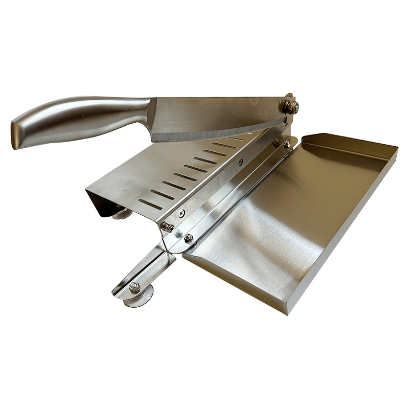 The guillotine household small stainless steel slicer is used for cutting frozen meat, cutting bones, chopping bones, and storing herbs Item Picture