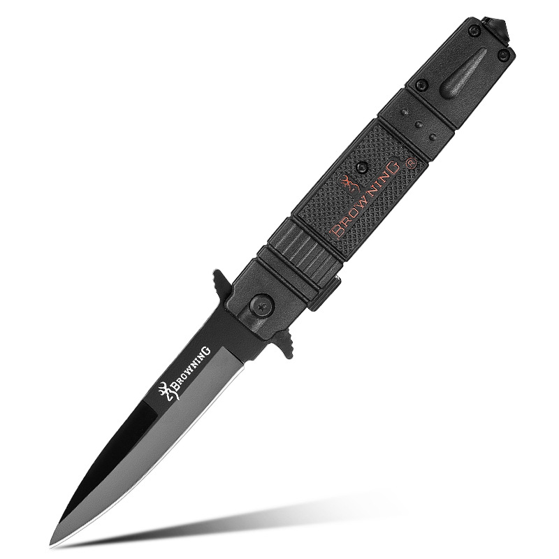 Outdoor camping folding knife, camping survival knife, multi-purpose folding knife, self-defense knife, portable knife, stainless steel undefined
