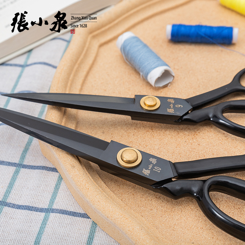 Genuine Zhang Xiaquan clothing scissors, concave tailor scissors, 8-inch - 12-inch adjustable rivets, high-carbon manganese steel clothing scissors Specification drawing