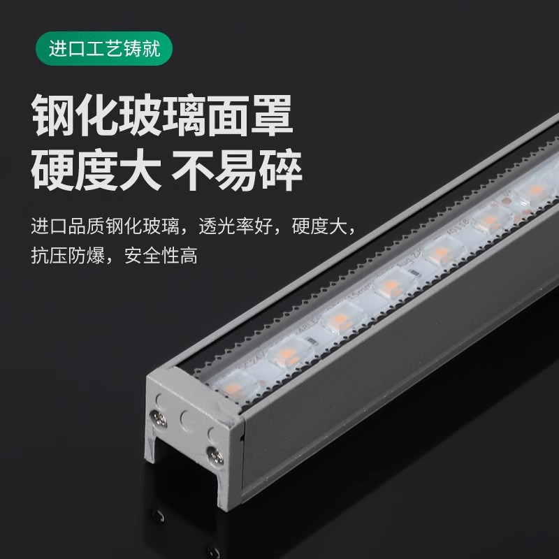 Outdoor 12w led strip light, seven-color waterproof villa contour light, 24V lighting for building and hotel exterior walls Specification drawing