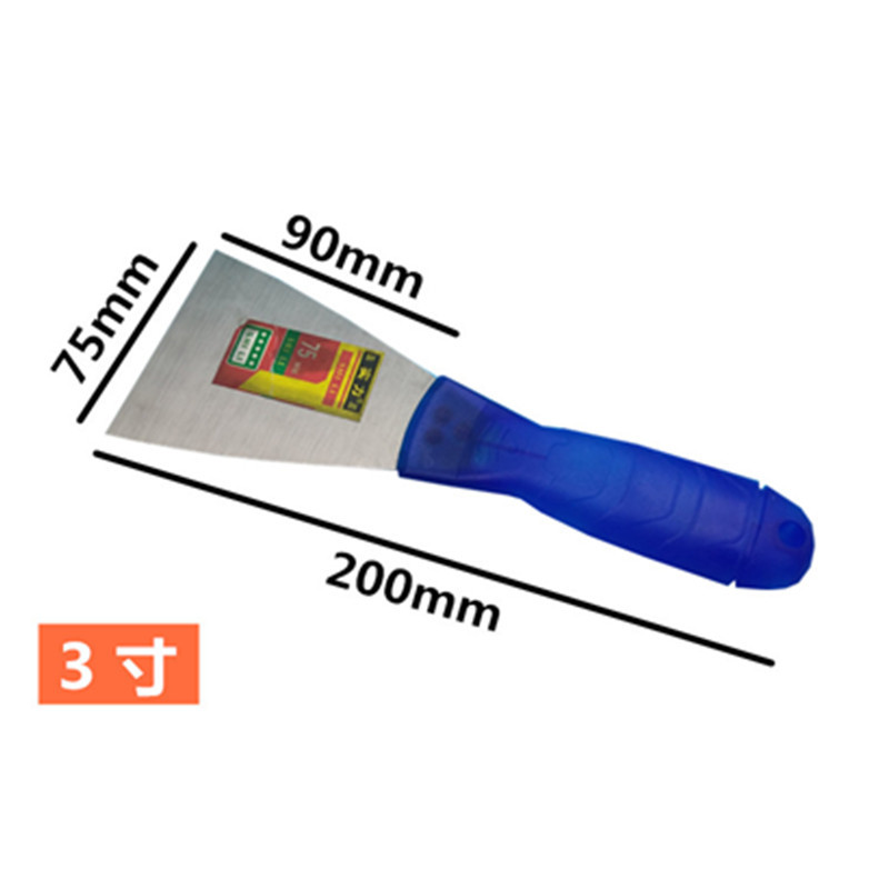 The manufacturer sells plastic-handled putty knives, 3-inch cleaning knives, scrapers, putty scraping tools, and stainless steel knives for wholesale Specification drawing