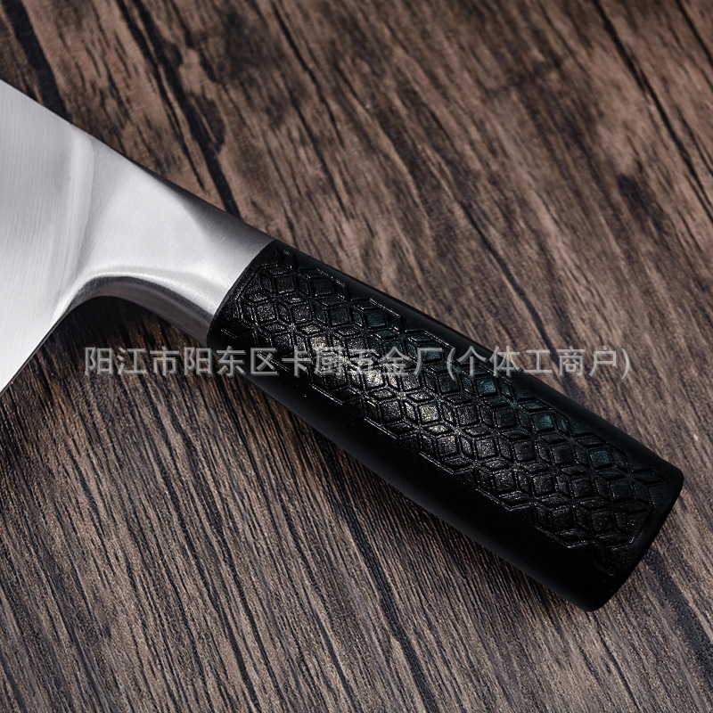 5CR15M Card Kitchen stainless steel household kitchen knife, cutting and chopping dual-purpose knife, kitchen chef's cutting and chopping knife wholesale, color three-in-one details Picture