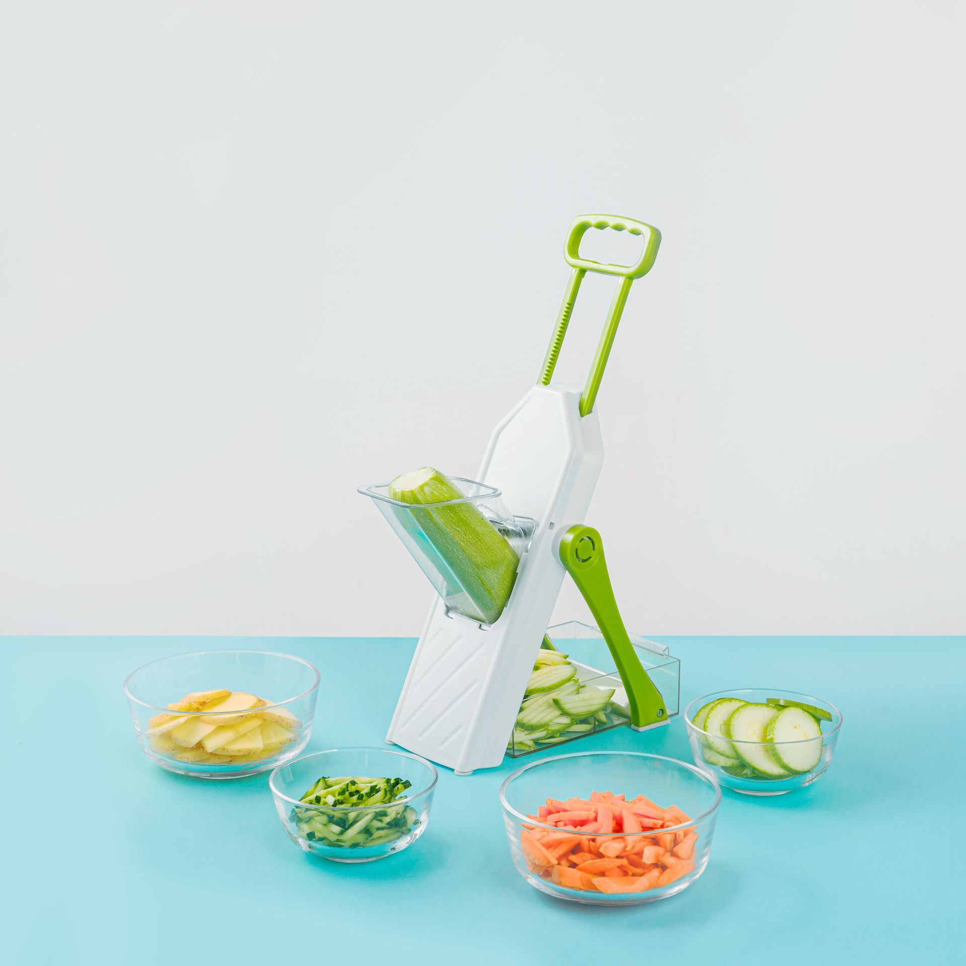 Household multi-functional kitchen vegetable slicer, slicing press type, shredded potatoes, grater, cross-border vegetable slicer, a magic tool Specification drawing