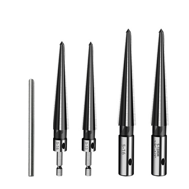 Cross-border hand reamers, stainless steel woodworking type machine conical reamers, T-shaped hole reamers 3-13mm in stock Item Picture