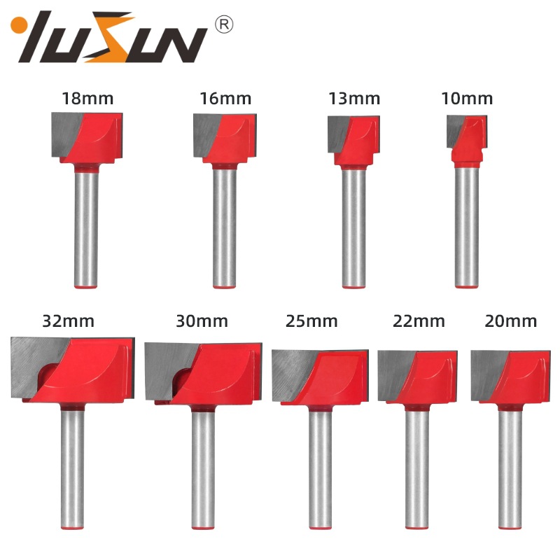 Yusheng red 6-piece 10-32mm woodworking milling cutter, bottom cleaning cutter, slotting cutter, bottom scraping and flat bottom cutter tools Application Scenario