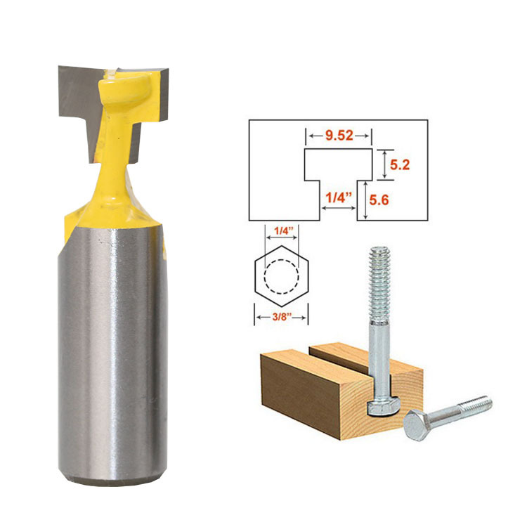 Genuine woodworking milling cutters, embossed lock-hole cutters, key cutters, photo frame hanging hole cutters, T-shaped cutters, milling cutters, engraving cutters Specification drawing