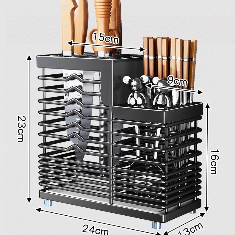 【 Factory Direct Supply 】 304 stainless steel knife rack, kitchen knife rack, multi-functional knife rack, chopstick rack, storage Application Scenario