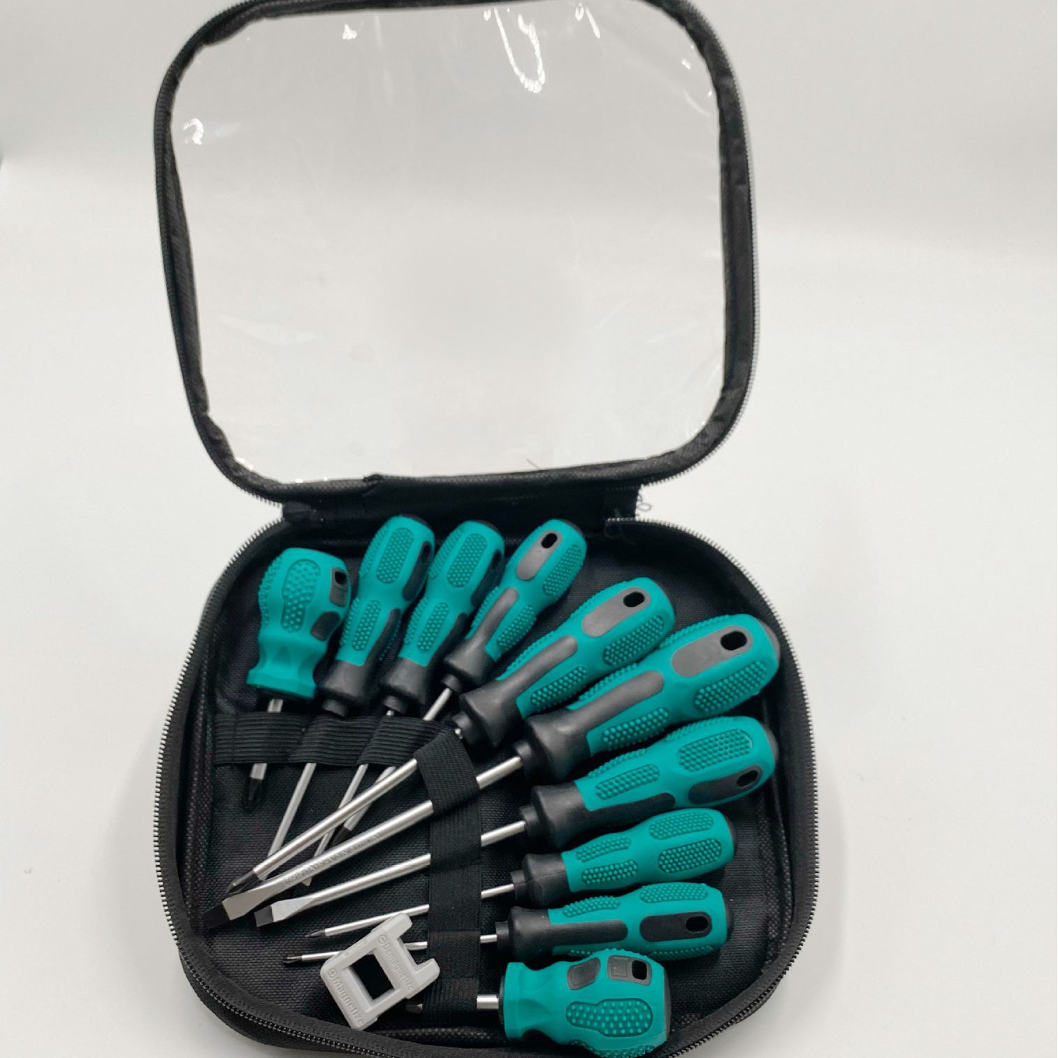 Ten-piece screwdriver tool set, multi-functional manual screwdriver set, complete set of cross and straight screwdrivers with magnetic screwdrivers Item Picture