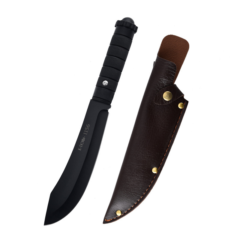 Outdoor knife, sharp camping fruit knife, household multi-functional knife, bone-removing and meat-cutting knife, high-hardness straight knife, portable knife undefined