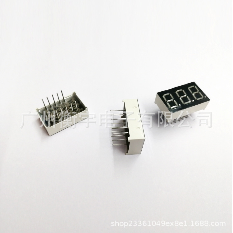 0.36-inch 3-digit digital tube, red: 3361AS (co-negative), 3361BS(co-positive) Specification drawing