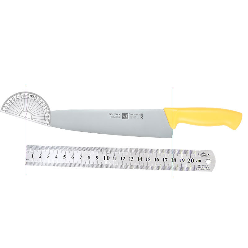 Western cuisine knife color separation handle cafeteria restaurant 4D raw and cooked fruit knife, Western cuisine chef knife, colored handle plastic handle knife Item Picture