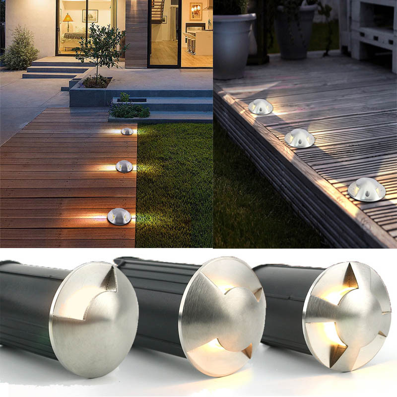 led turtle-back buried light, outdoor rainproof embedded garden and courtyard steps, stainless steel side-emitting buried light details Picture