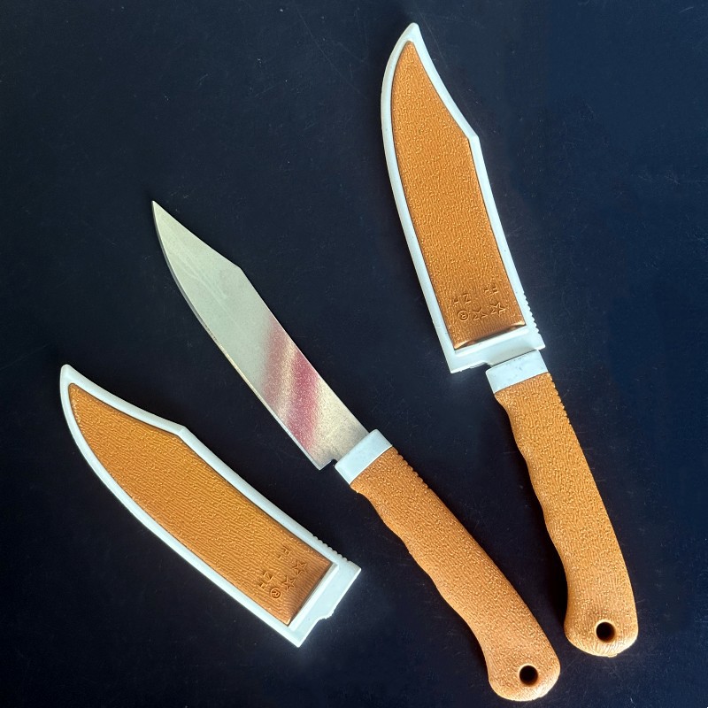 Yellow thickened fruit knife, thickened knife sleeve, fruit knife, kitchen tools, 1 yuan, 2 yuan, store supply wholesale details Picture