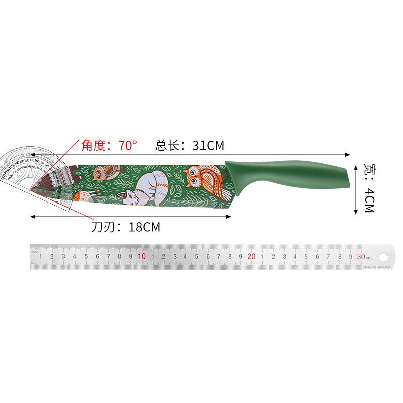Foreign trade stainless steel kitchen knives, vegetable knives, household fruit knives, kitchen knives, slicing knives, meat slicing knives, and baby food knife sets Item Picture