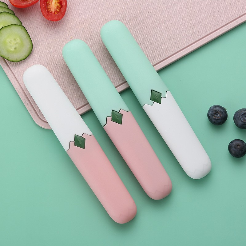 Two-in-one fruit knife, portable double-head peeling and cutting, multi-functional peeler, suitable for home, dormitory and office fruit cutting full figure