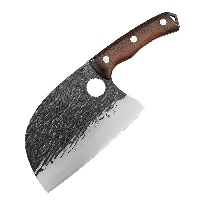 Cross-border household hand-forged ladies' small kitchen knife, meat slicing knife, traditional stainless steel chopping knife, chopping dual-purpose knife Item Picture
