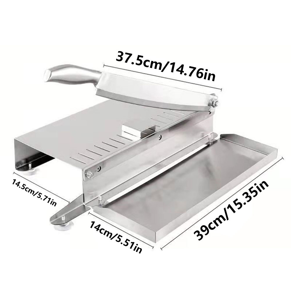 Cross-border stainless steel frozen meat knife, bone chopping knife, meat cutting knife, small household meat cutting knife, bone chopping knife, guillotine knife Specification drawing