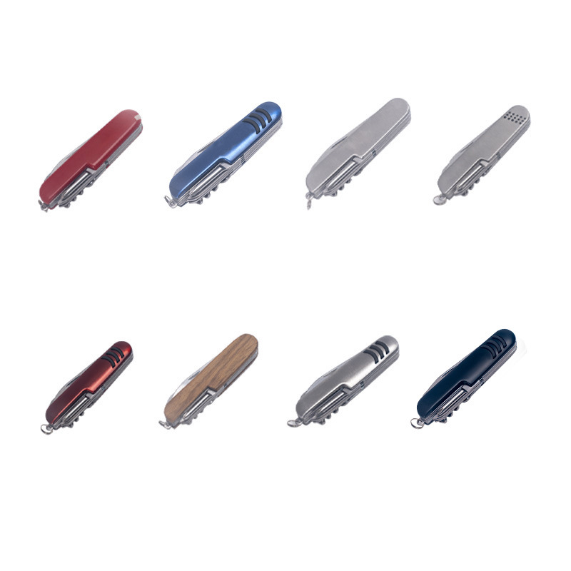 Stainless steel multi-functional Swiss knife, portable folding knife, outdoor multi-purpose combination knife and scissors, survival and self-defense knife Item Picture