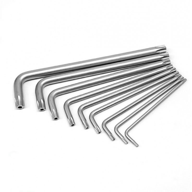 T10-T50 ratchet wrench, medium hole hex socket screwdriver, L-shaped dual-purpose wrench with hole hardening and anti-theft function full figure