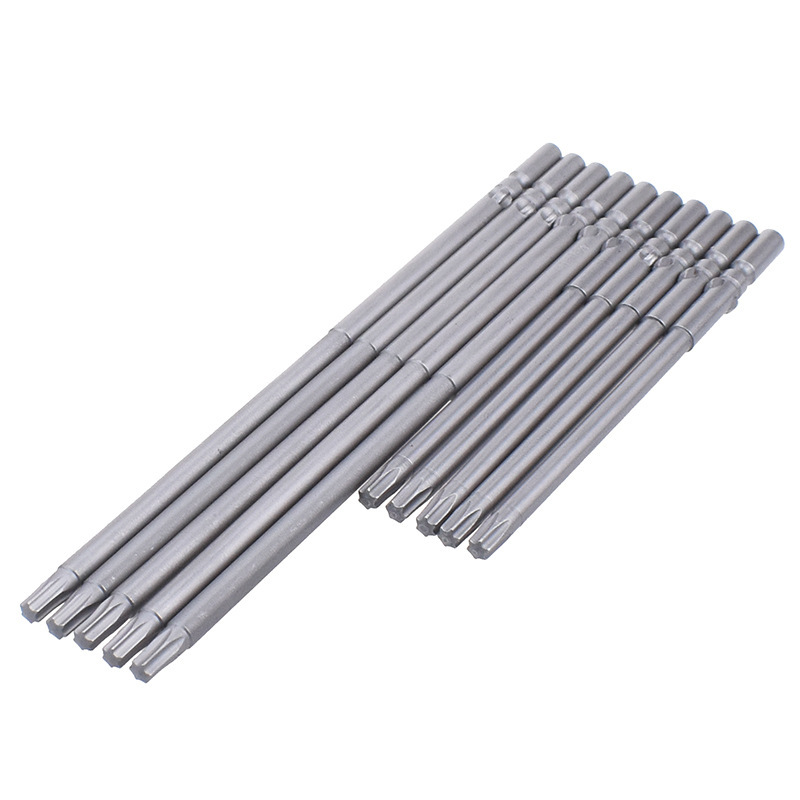 Nigao S2 steel 5mm 801 plum blossom electric screwdriver bit, electric screwdriver bit, screwdriver head, round handle, screwdriver tip 100-150L magnetic Item Picture