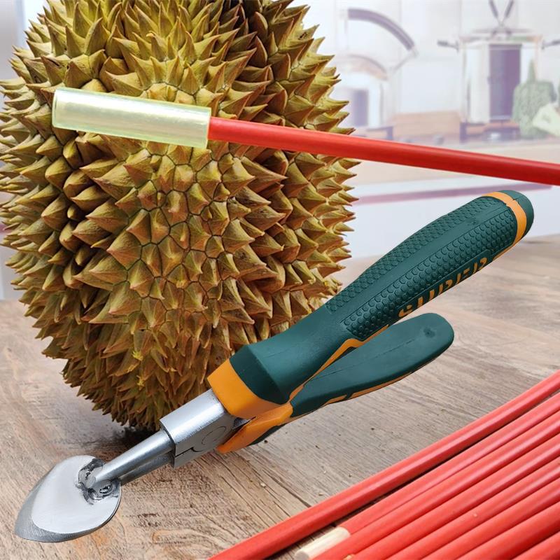 Durian stick to open the durian, durian opener pliers to check the fruit, tap the durian stick full figure