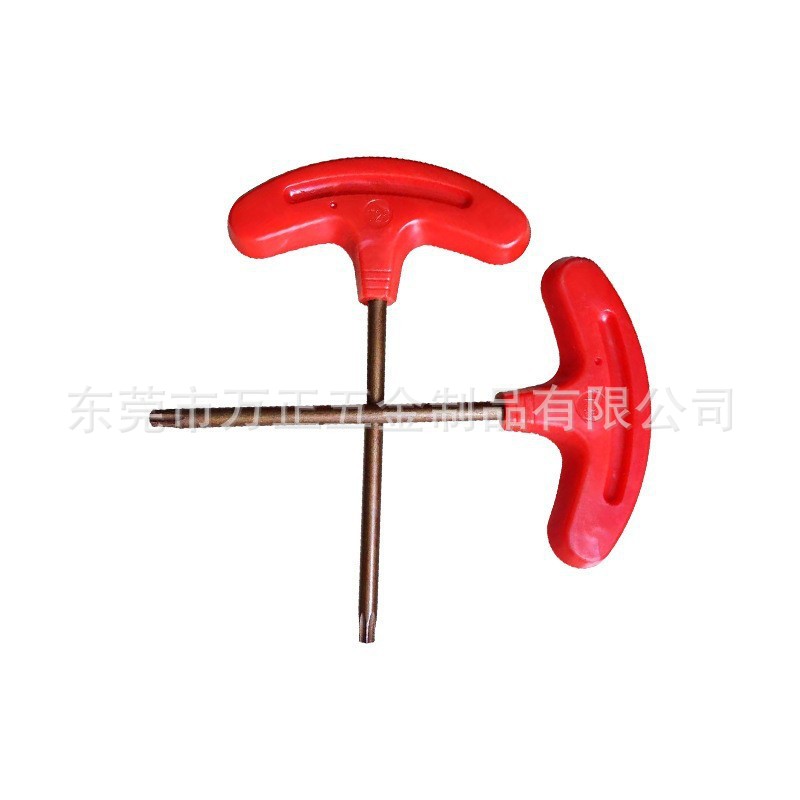 Red Flag type T-shaped box wrench T10, T15, T20, T25 CNC tool accessories Specification drawing