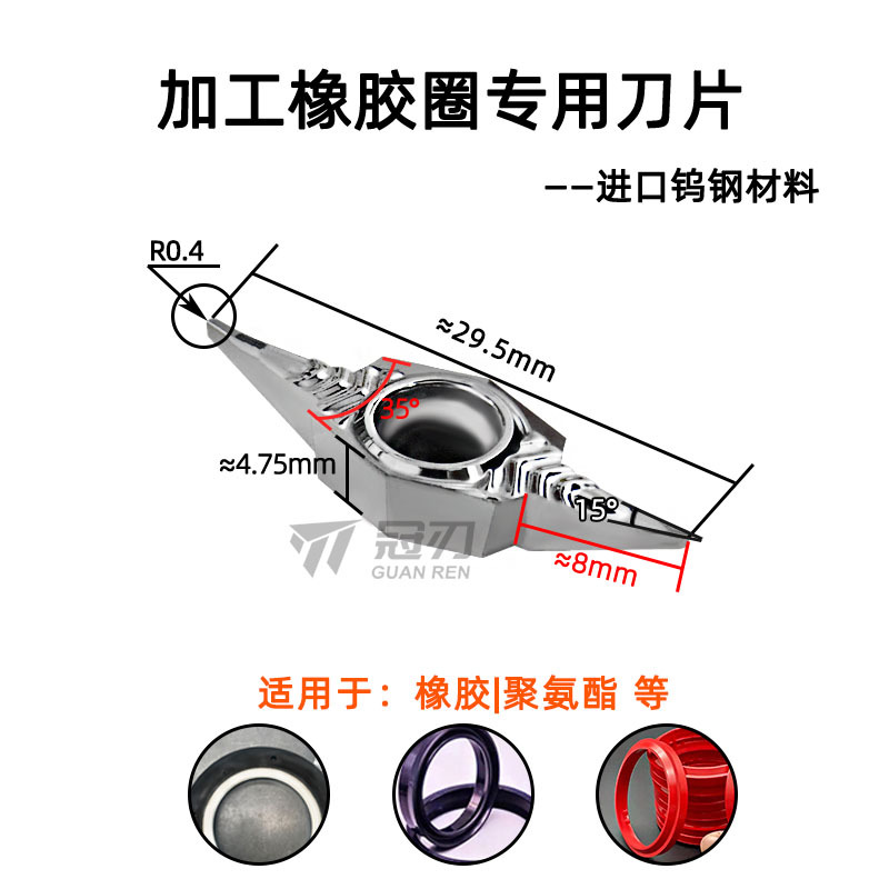 【 Grooving 】 Special for 0.4/0.75 rubber sealing rings full figure