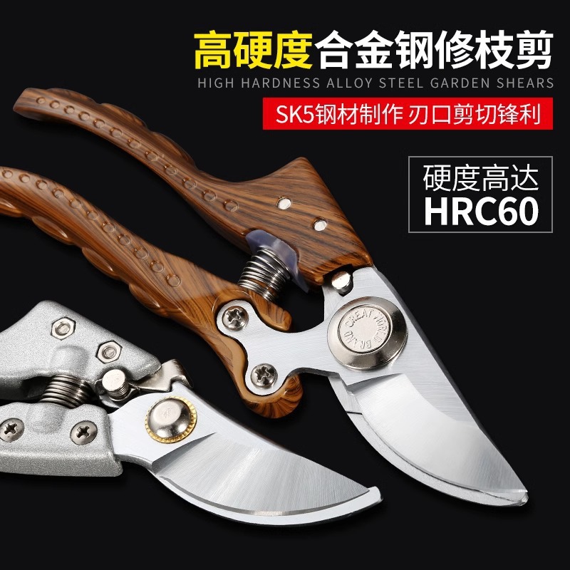 Garden pruning shears, garden greening pruning fruit tree shears, flower shears, floral art thick branch shears tools details Picture