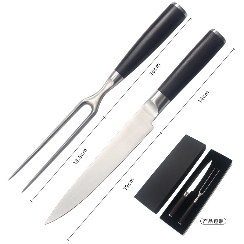 Yangjiang Knife Factory Outdoor portable fruit knife, teppanyaki knife and fork, barbecue tableware set, kitchen household chef knife Item Picture