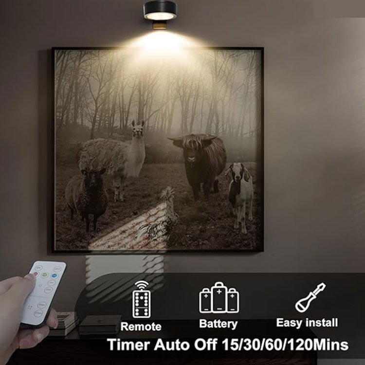 Cross-border indoor multi-functional wall light strips, fixed brackets, picture lights, charging remote control LED picture frame lights, night lights Application Scenario