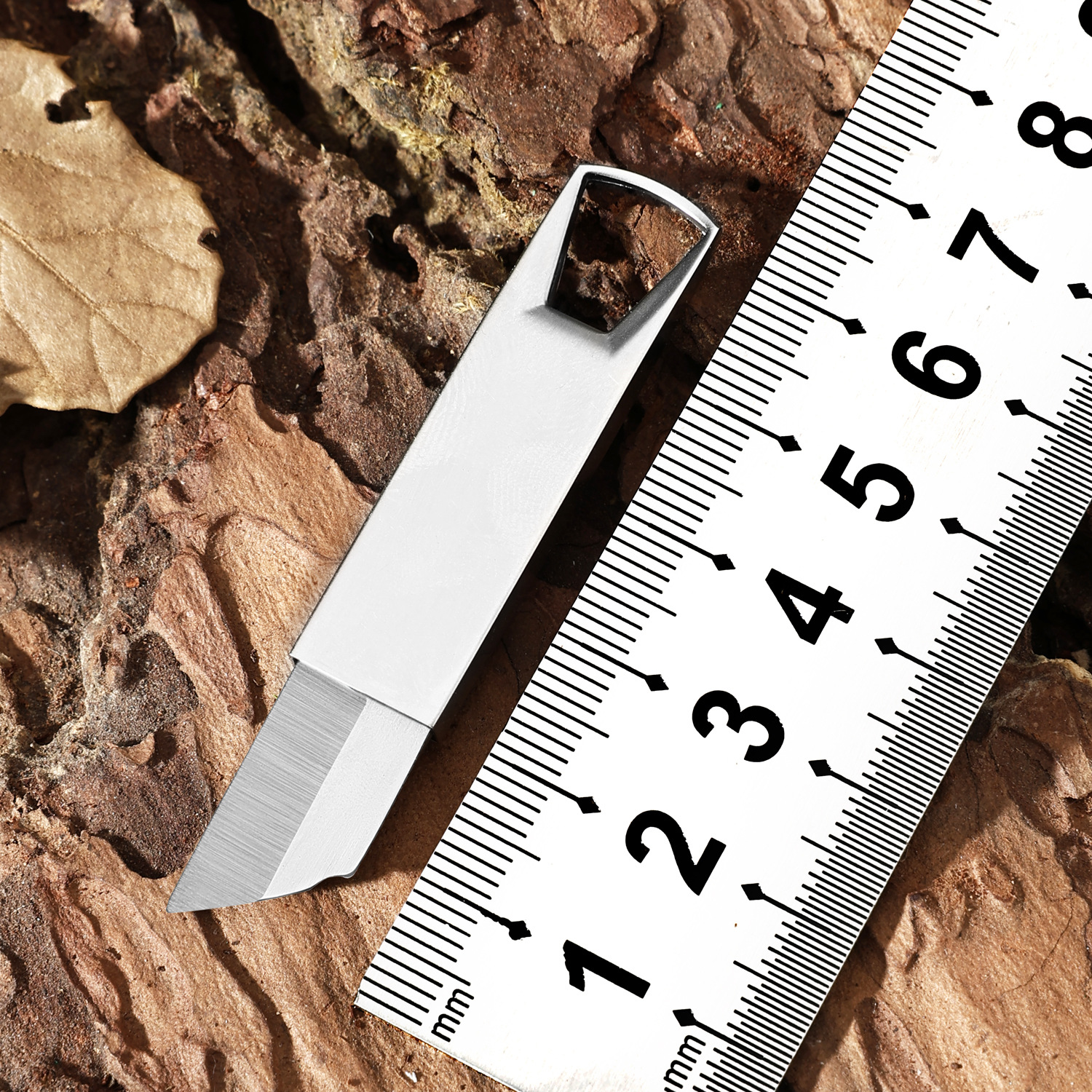 Mini knife, USB flash drive knife, folding push knife, portable keychain creative knife, portable sharp unboxing telescopic knife details Picture