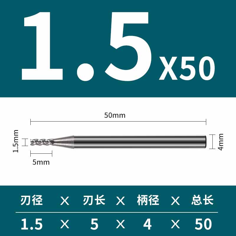 3-edge aluminum alloy special milling cutter, CNC tool, tungsten steel aluminum milling cutter, high-gloss hard alloy straight shank end mill undefined