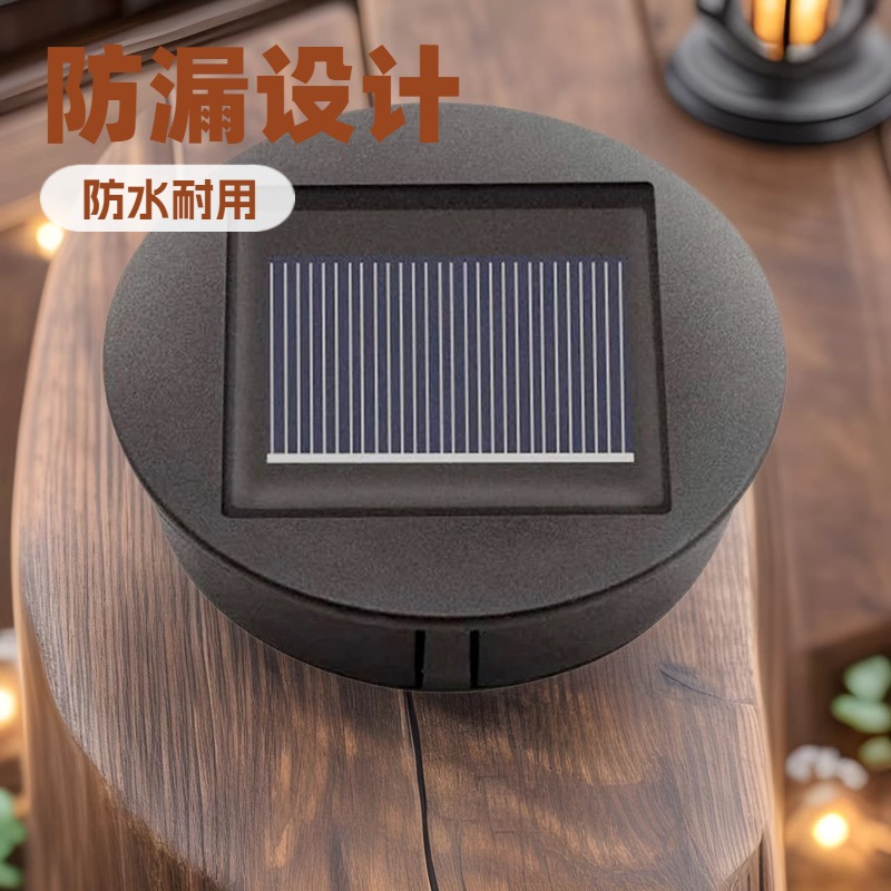 Cross-border outdoor solar lamp battery, round battery box accessories, ironwork lantern light source, lighting lamp, led battery full figure