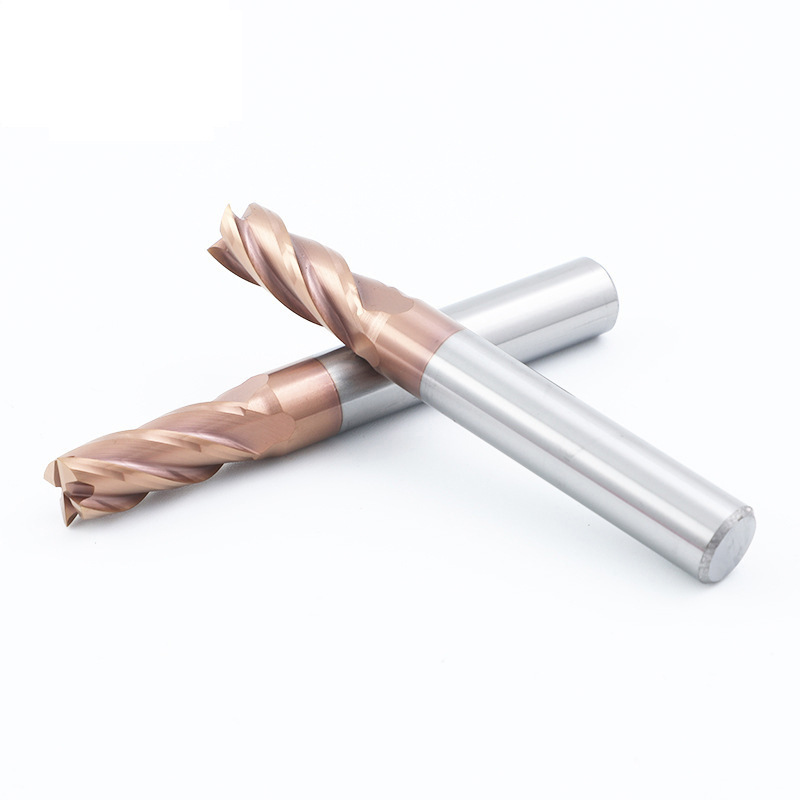 Wholesale of 55-degree tungsten steel milling cutters, 4-edge CNC vertical milling cutters, solid hard flat-bottom alloy milling cutters Item Picture