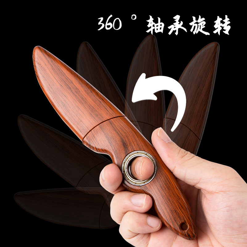 Bearing rotating knife, 360-degree rotating household fruit knife, outdoor hand-handled meat, portable sharp knife, popular online celebrity details Picture