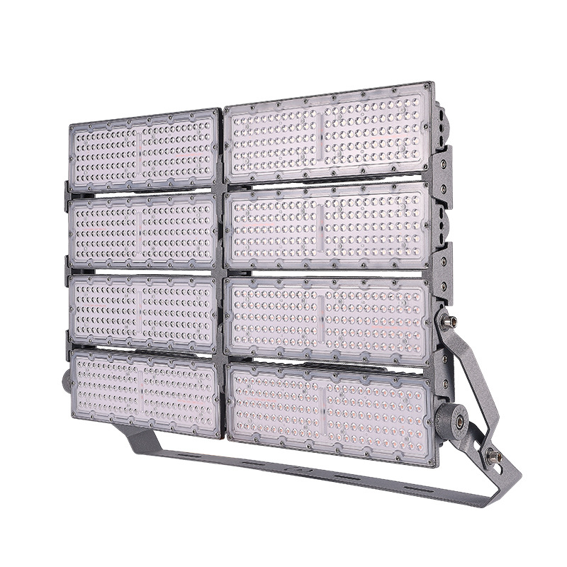 Waterproof tunnel light, single and double row 1000W high-power LED projector light, stadium light, gymnasium module projector light Item Picture