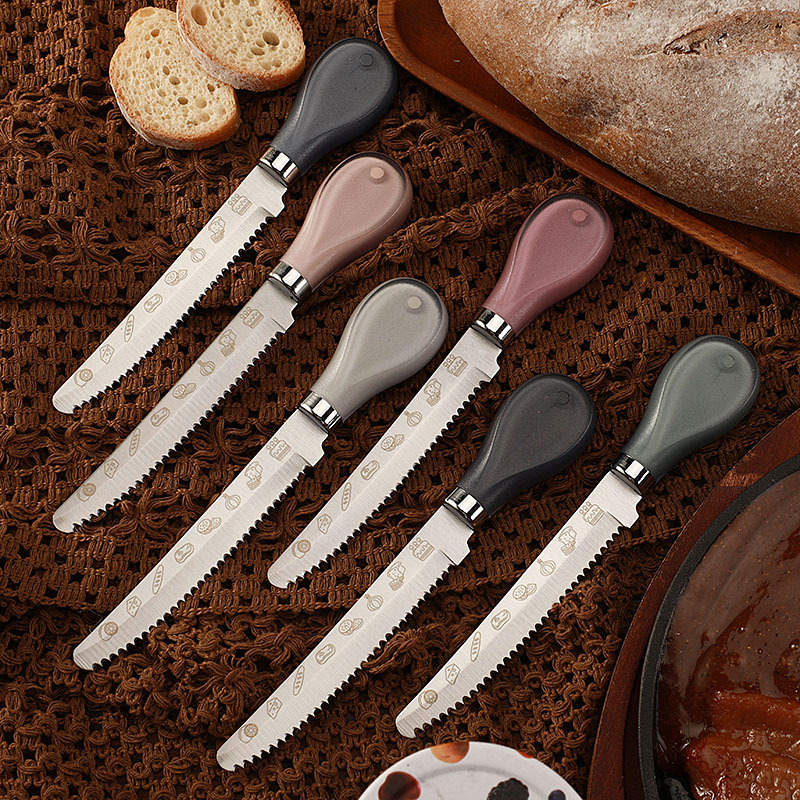 Cross-border in-stock steak cutting special Western-style steak knife and fork, hotel tableware, steak knife, stainless steel serrated bread knife Specification drawing