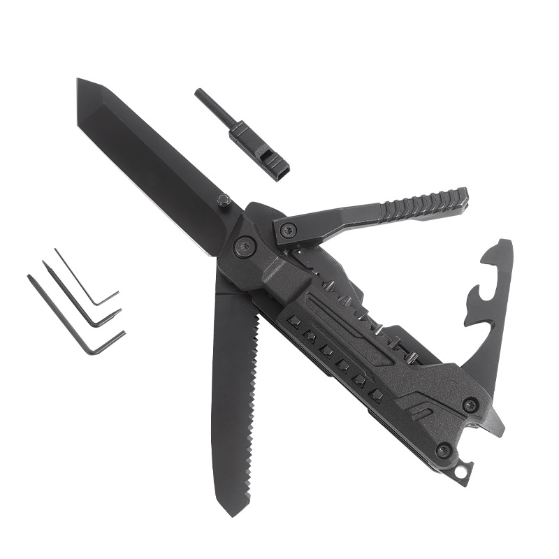 Multi-functional folding knife, outdoor portable knife, camping survival high-hardness folding knife, hardware tools, multi-purpose tactical knife Item Picture