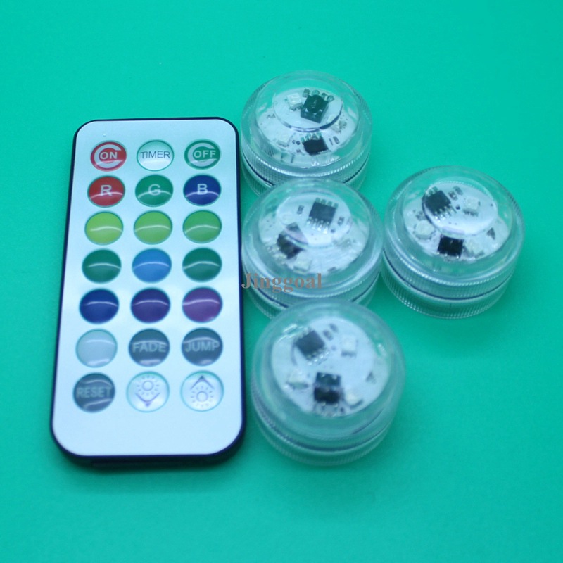 Unplugged fish tank light 3 LED remote control seven-color color-changing diving bottom light Specification drawing