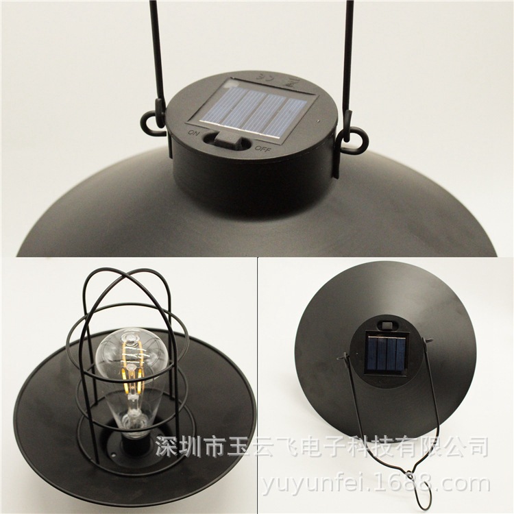 Amazon solar ironwork light bulbs, garden decorative lamps, disc tungsten filament lamps, shepherd hooks, retro hook lanterns details Picture