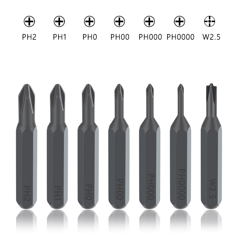 Five-angled screwdriver bit, small screwdriver bit, 28mm precision repair screwdriver bit, high steel factory undefined