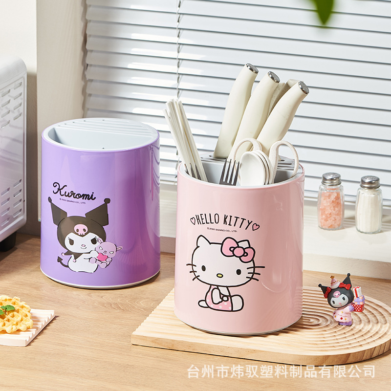 Sanrio official kitchen multi-functional knife rack, large capacity, cartoon high appearance level, kitchen knife storage zoned design Application Scenario