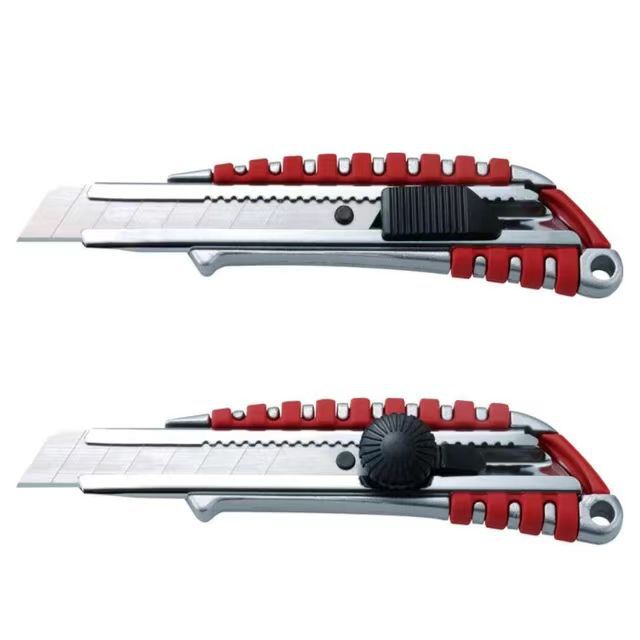 Factory wholesale of large-sized utility knives, rubber-coated aluminum alloy multi-functional wallpaper knives, paper cutting knives, medium knives, tool knives and cutting knives Item Picture