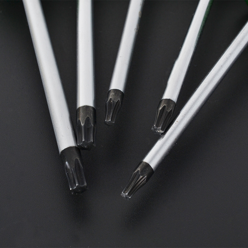 Plum blossom screwdriver, cross-shaped star-shaped spline screwdriver, external hexagon screwdriver, T15, T20, T25, T27, T30, T40 Specification drawing