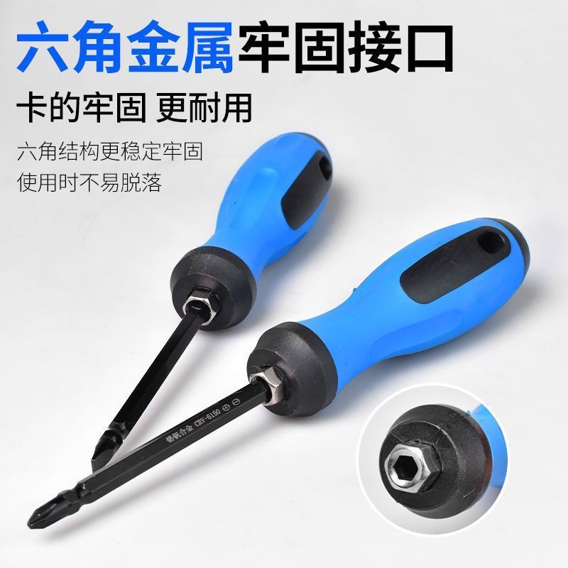 Dual-purpose screwdriver, two-in-one multi-functional household manual screwdriver, cross-head screwdriver, flat-head screwdriver, taper details Picture