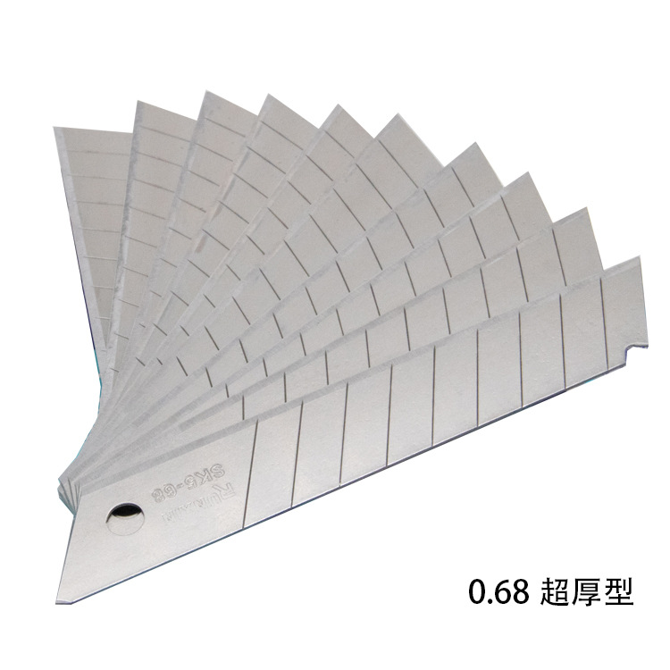 Large utility knife blade 0.68 Ultra-thick replacement blade Runxin [Original Manufacturer] details Picture